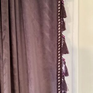 Lavender Velvet Drapes 52” x 84”. TWO PANELS IN PACKAGE.